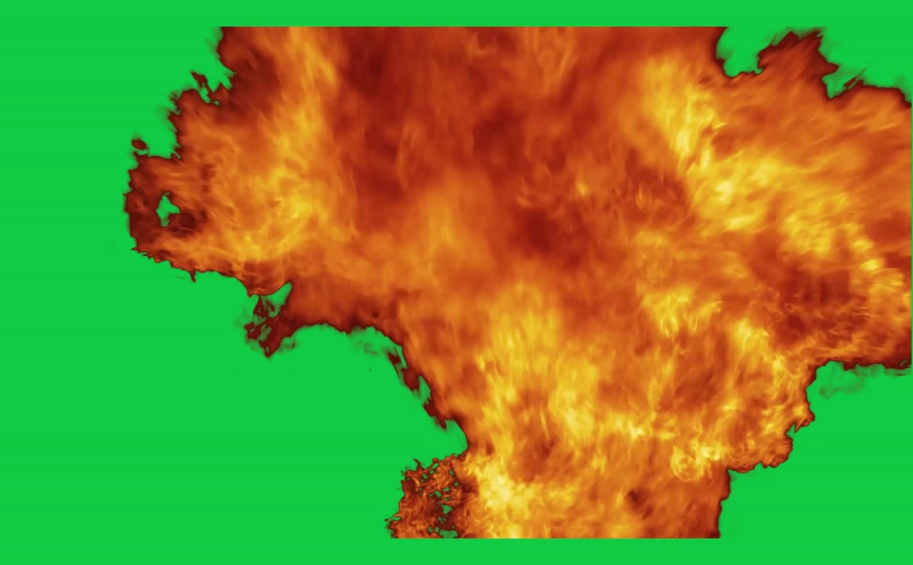 Small Combat Fire Explosion Green Screen preview