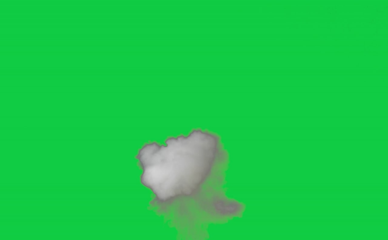 Gentle Wispy Smoke Puff Green Screen preview