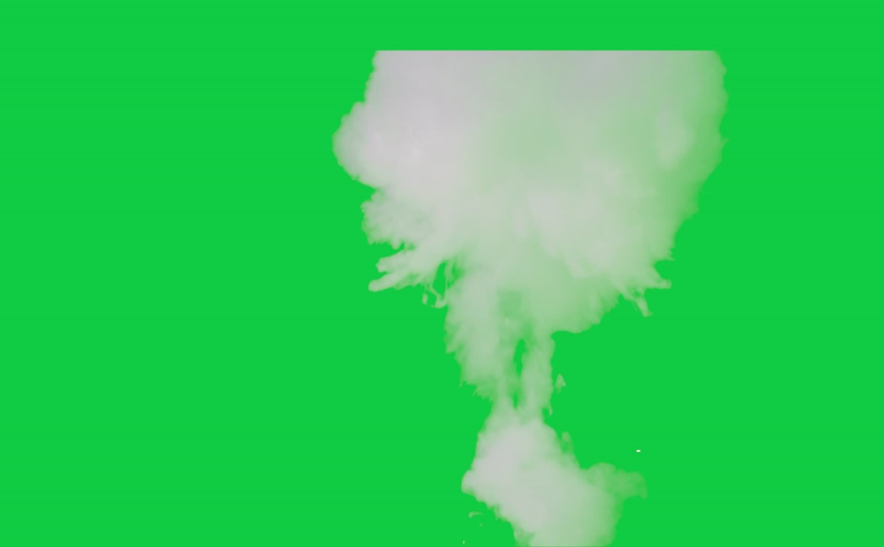 Explosion Black Smoke Cloud Green Screen preview
