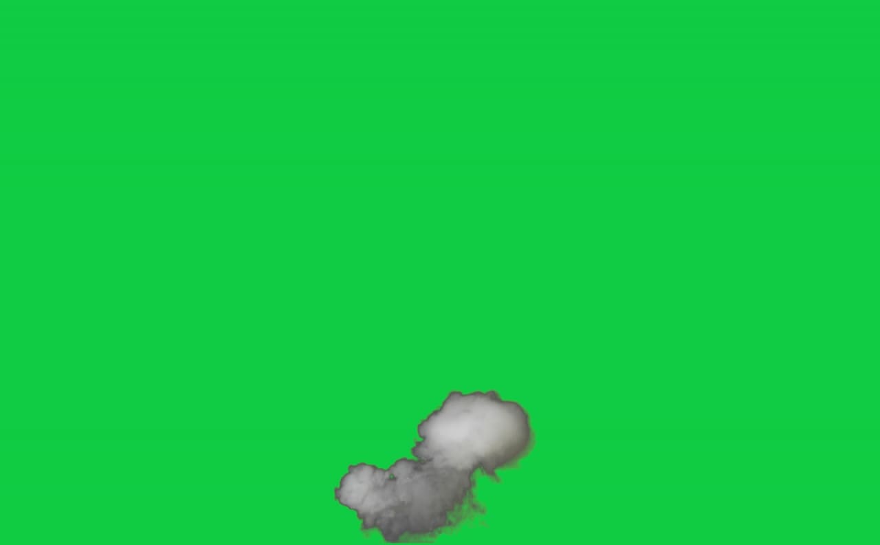 Dense Black Smoke Plume Green Screen preview