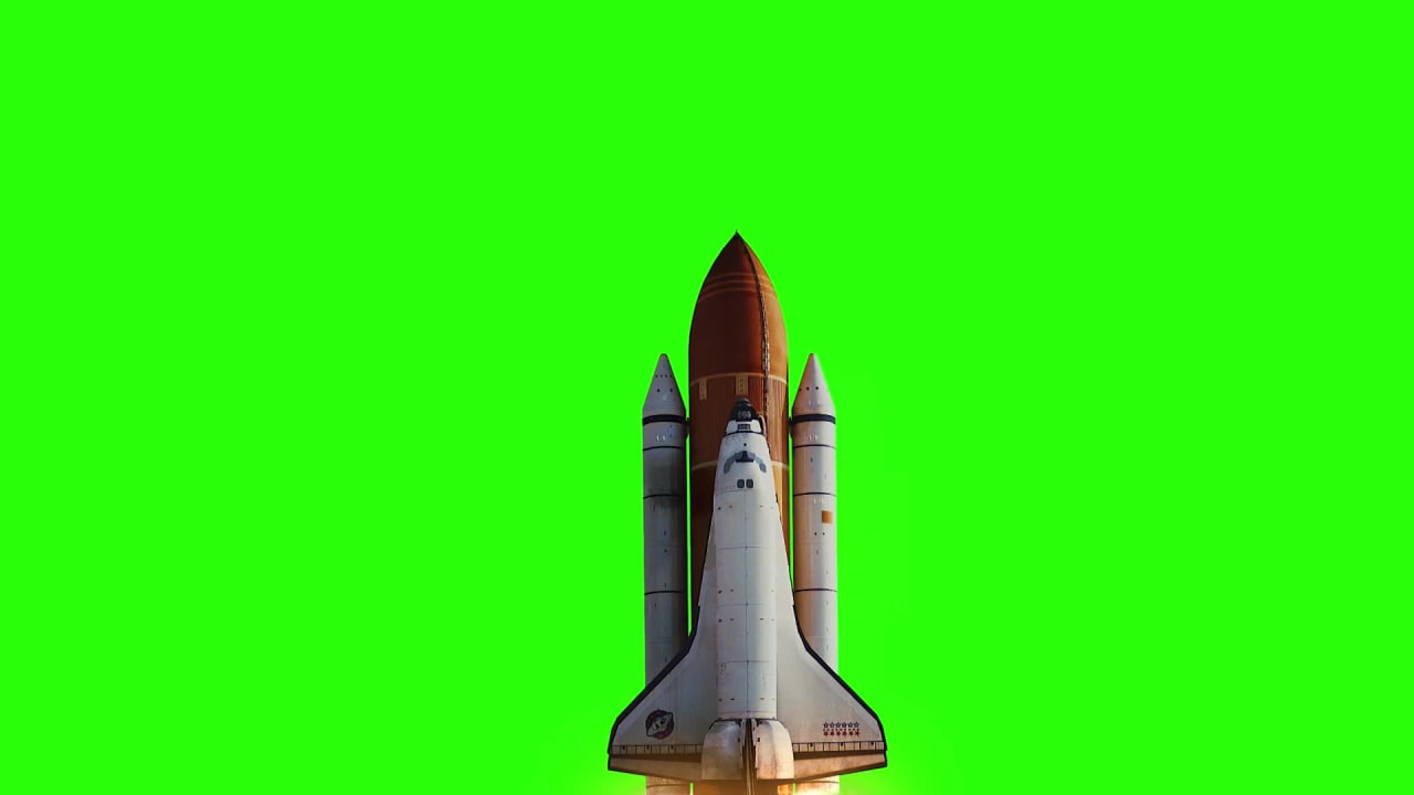 NASA Space Shuttle Rocket Launch Green Screen preview