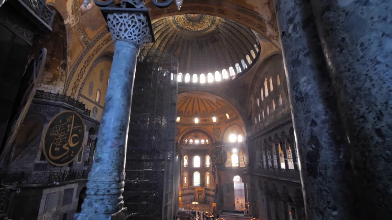 Stock Video of Inner View of Hagia Sophia preview