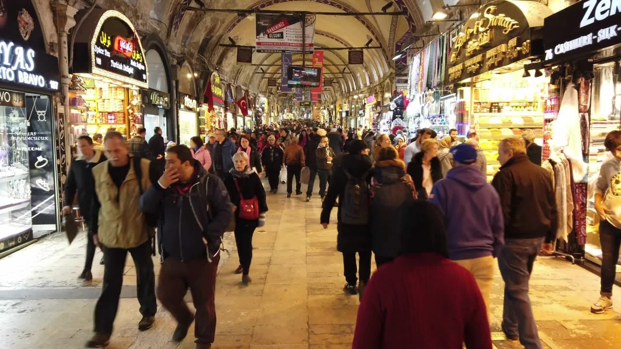 Stock Video of People Walk in Grand Bazaar preview