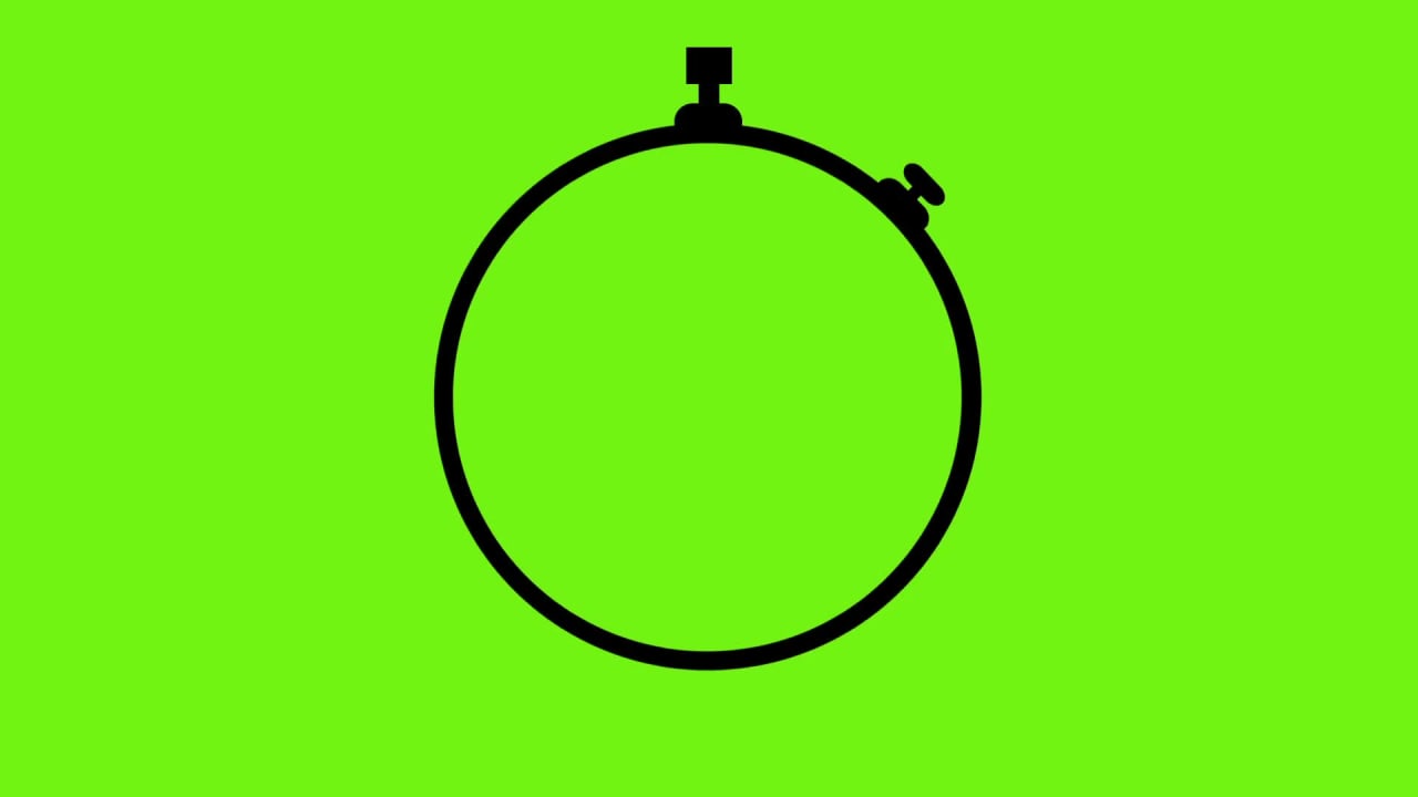 Analogue Stopwatch on Green Screen preview