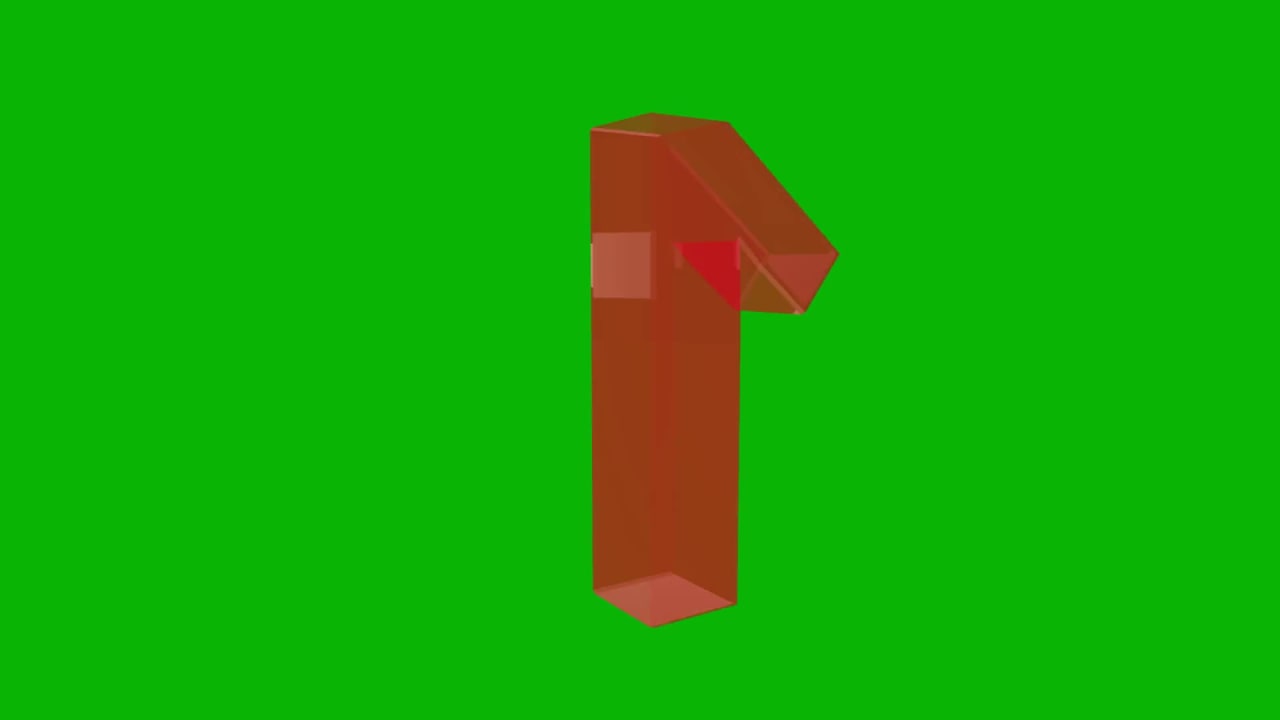 Animated 1 on Green Screen preview