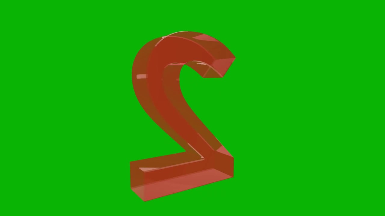 Animated 2 Number Free Green Screen preview