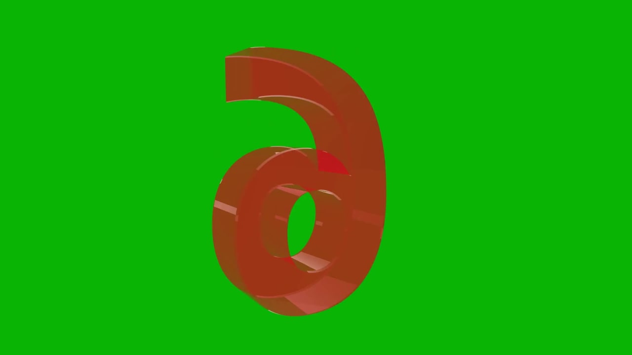 Animated 6 on Green Screen preview