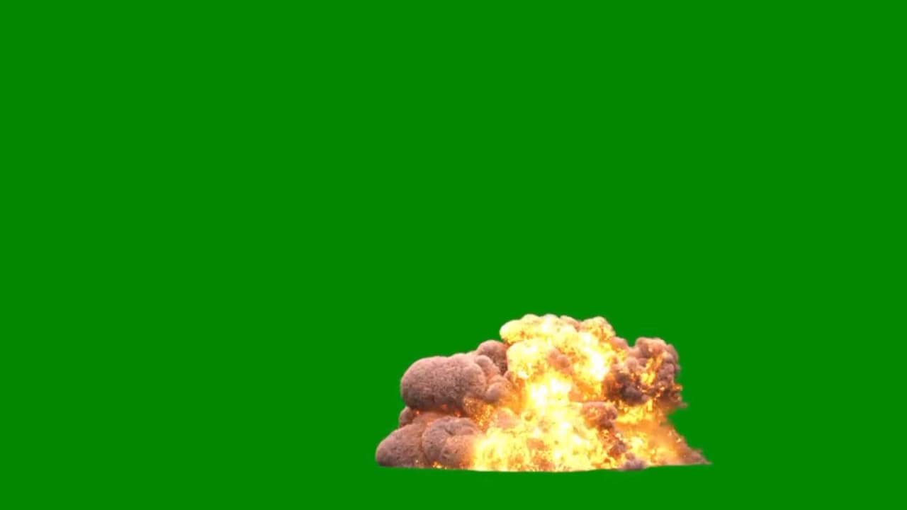 Bomb Blasts on Green Screen preview