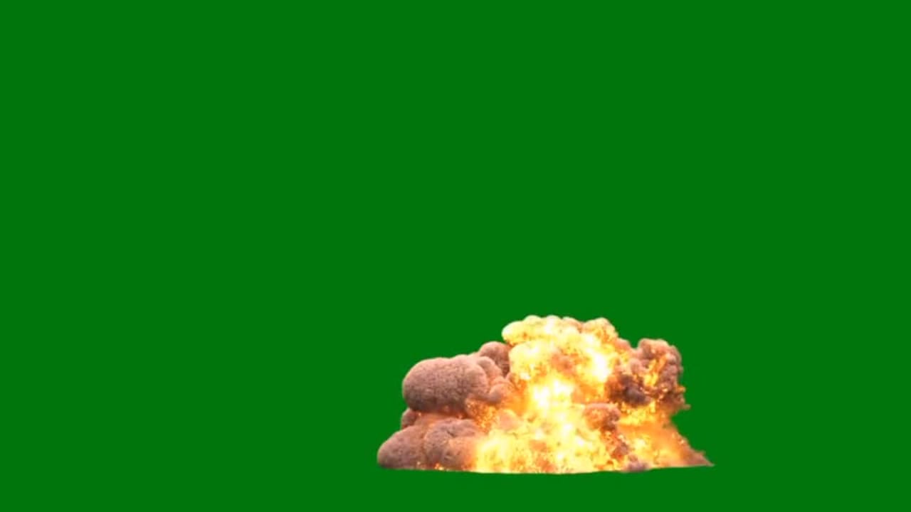 Bomb Blasts on Green Screen preview
