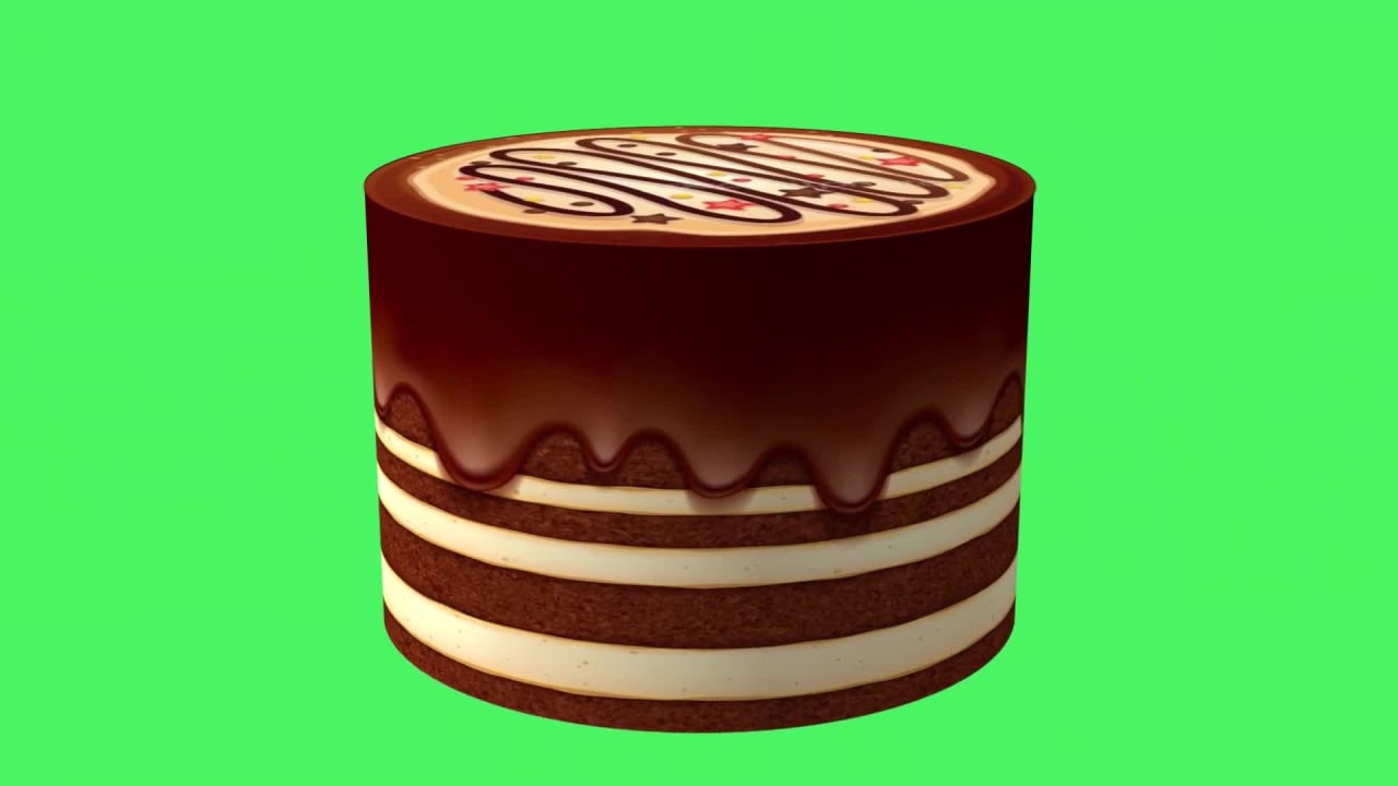 Cake Rotating on Green Screen preview