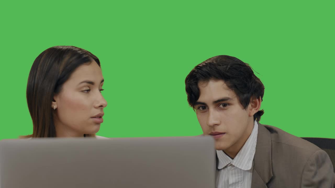 Coworker with a Green Screen Background preview