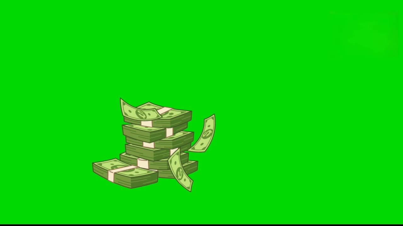 Dollar on Green Screen preview