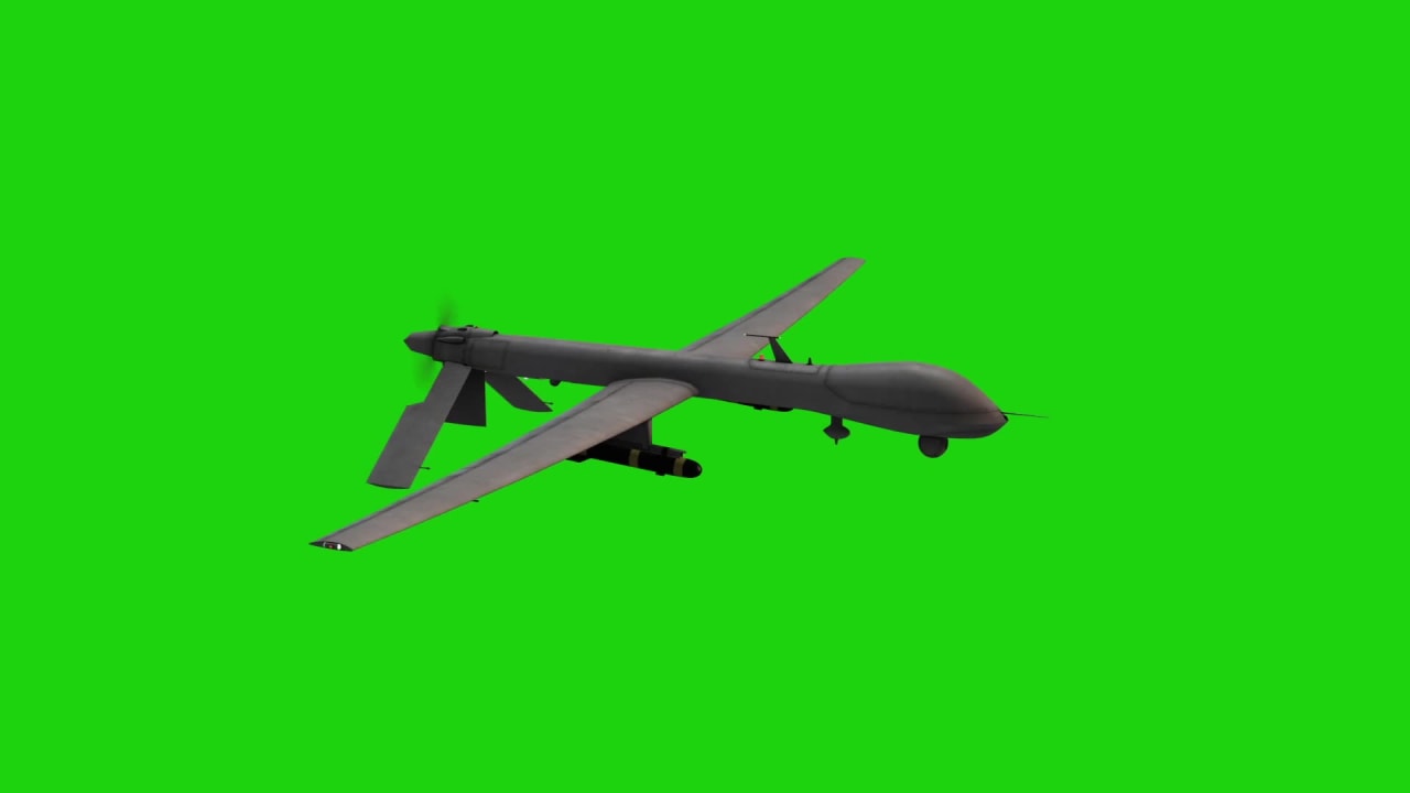 Drone Flly on Green Screen preview