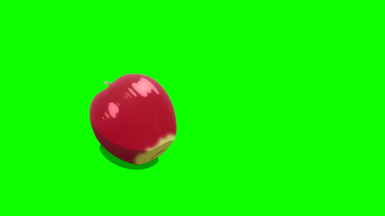 Falling Apple Animation Free Green Screen preview