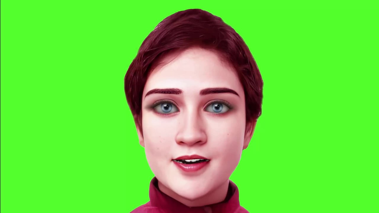 Female Lip Sync on Green Screen preview