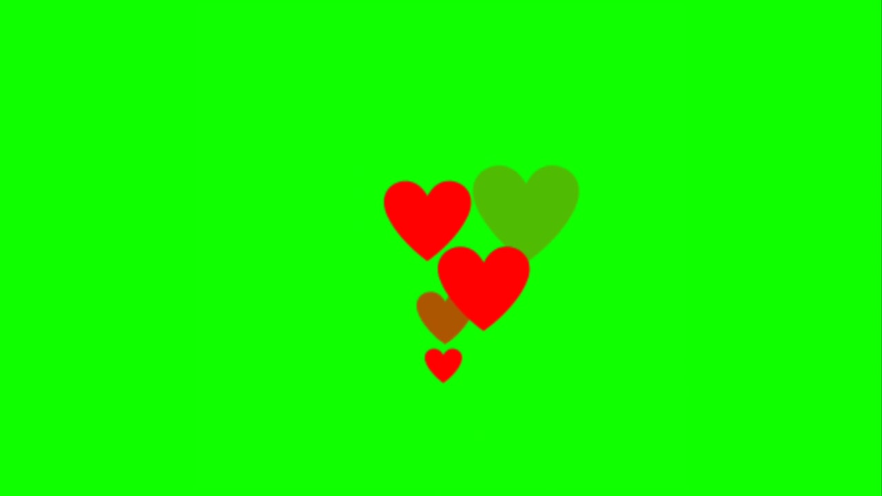 Hearts on Green Screen preview
