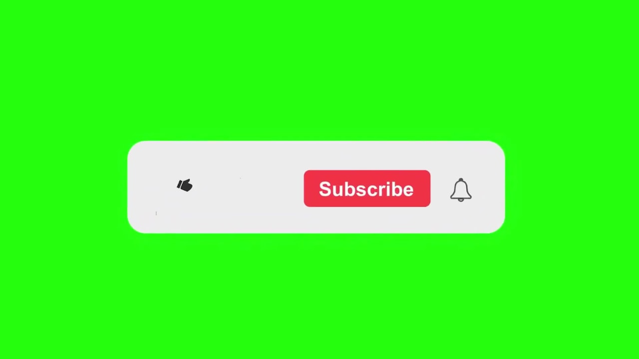 Like and Subscribe Button Green Screen Video preview