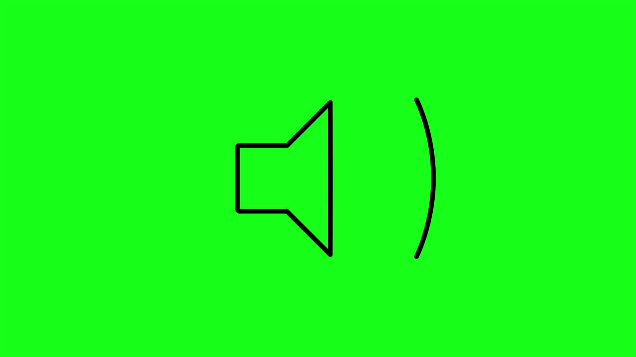 Speaker Symbol Free Green Screen preview