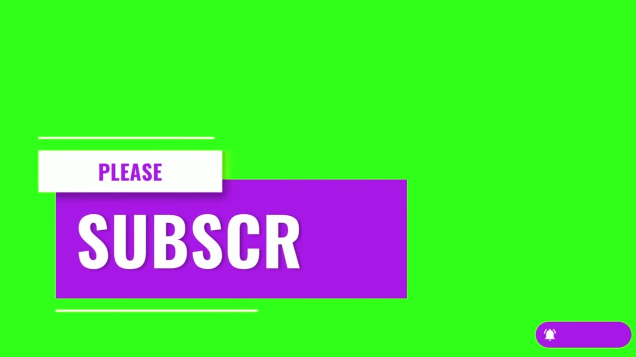 Subscribe Animation Free Green Screen preview