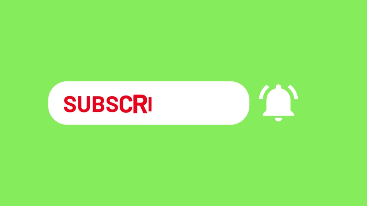 Subscribe Button on Green Screen preview