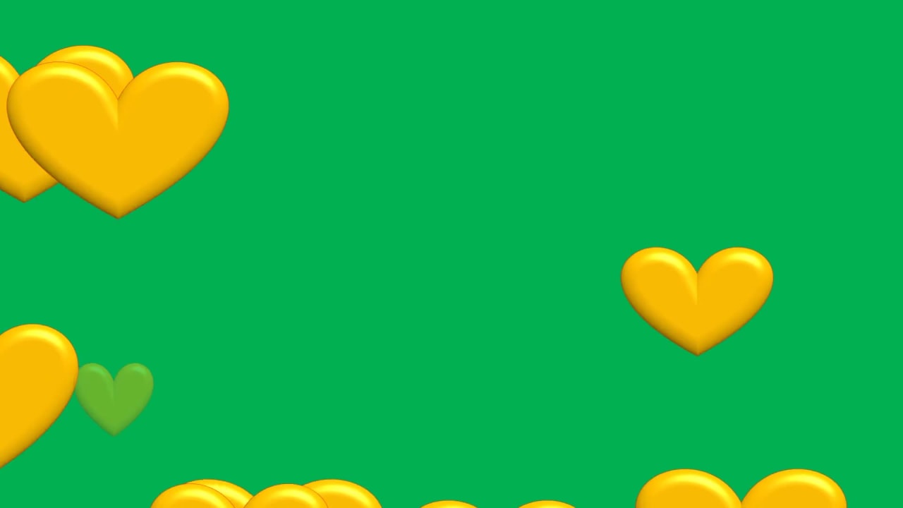 Yellow Color Heart Moving Video preview