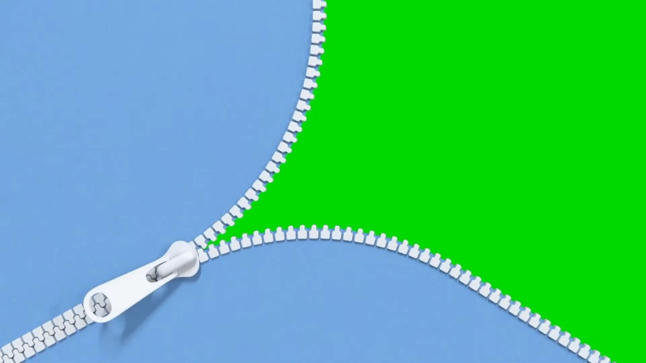Zip Close and Open on Green Screen preview