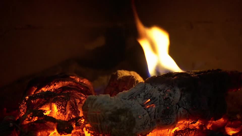 Camera focus on fire stock video preview