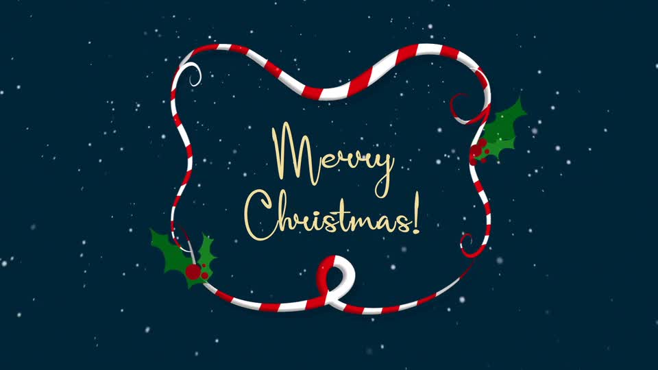 Candy style christmas video preview
