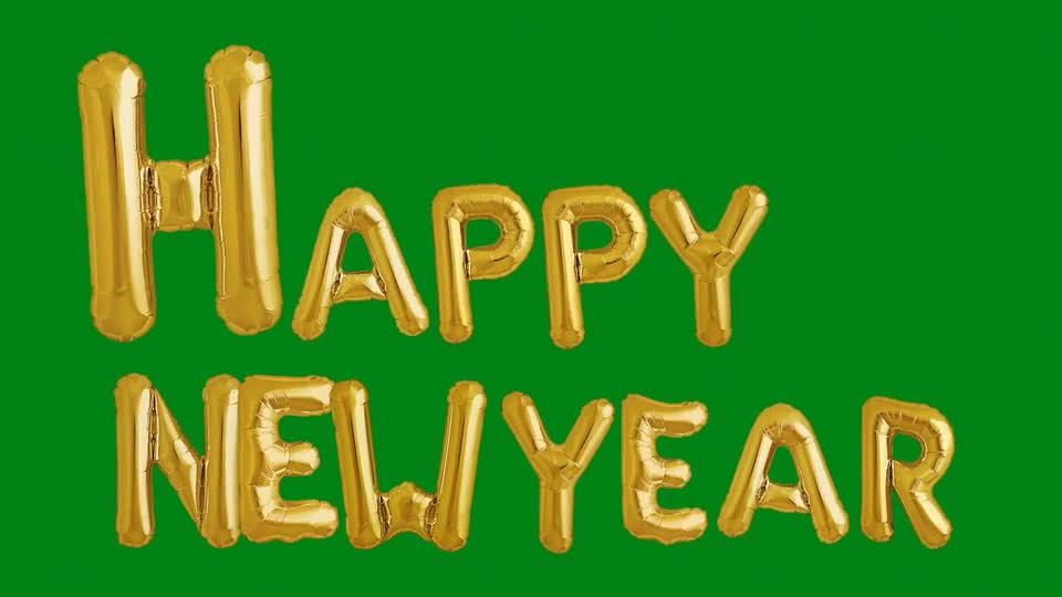 Free green screen happy new year preview