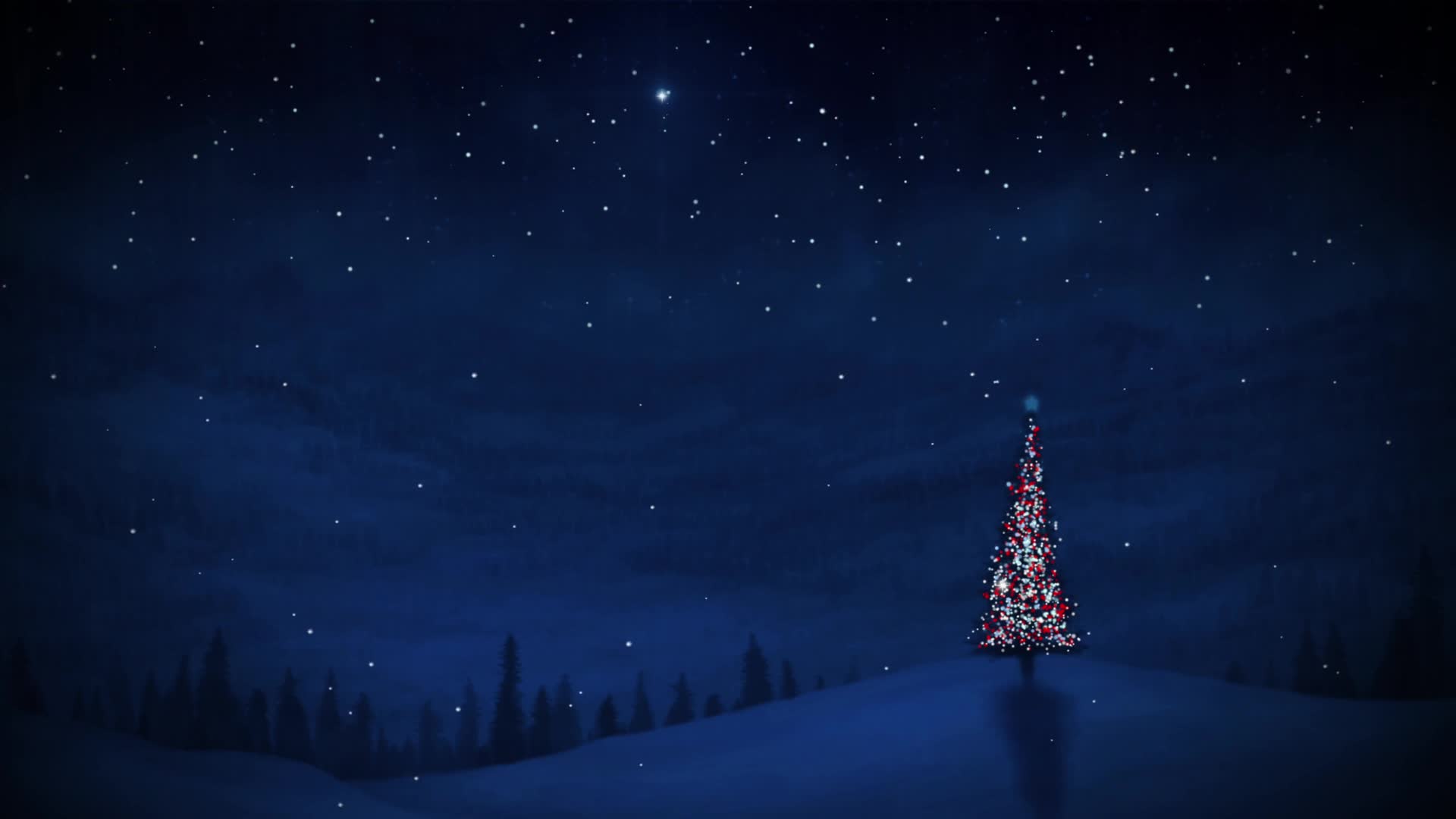 Christmas tree with lights preview