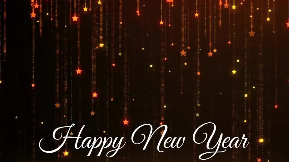 Happy new year with falling stars preview