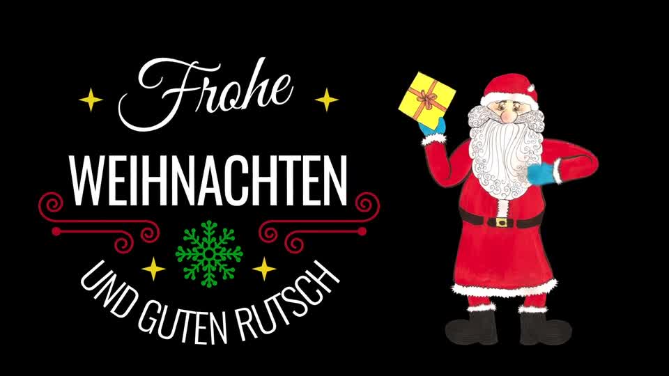 Merry christmas from animated santa claus preview