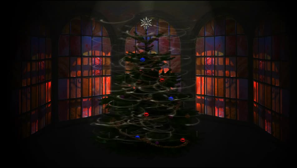 Merry christmas with animated christmas tree preview
