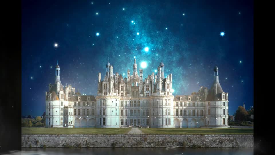 Stock footage of fireworks in castle on the new year preview