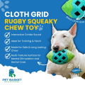 Cloth Grid Rugby Squeaky Chew Toy for Dog thumbnail 4