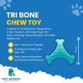 Tri Bone Squeaky Chew Toy for Dog thumbnail 5