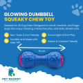 Glowing Dumbbell Squeaky Chew Toy for Dog thumbnail 6