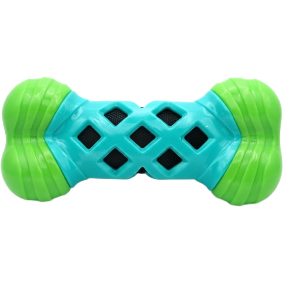 Cloth Grid Crinkle Bone Squeaky Chew Toy for Dog
