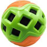 Crinkle Cloth Grid Squeaky Chew Ball Toy for Dog view 3