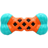 Cloth Grid Crinkle Bone Squeaky Chew Toy for Dog view 3