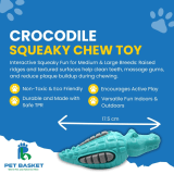 Crocodile Squeaky Chew Toy for Dog view 5