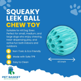 Squeaky Leek Ball Chew Toy for Dog view 5