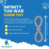 Infinity Tug War Squeaky Chew Toy for Dog view 5