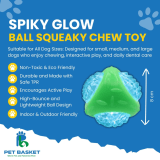 Spiky Glow Ball Squeaky Chew Toy for Dog view 5