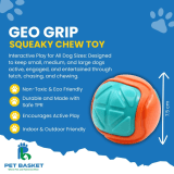 Geo Grip Squeaky Chew Toy for Dog view 5