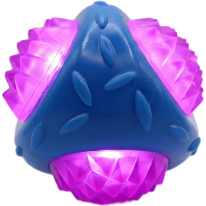 Spiky Glow Ball Squeaky Chew Toy for Dog view 3
