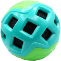 Crinkle Cloth Grid Squeaky Chew Ball Toy for Dog
