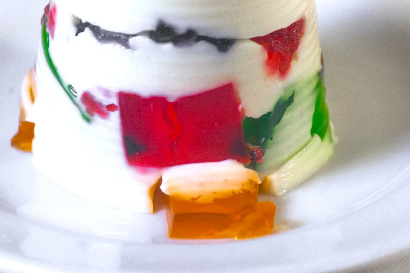 Postre de gelatina con crema