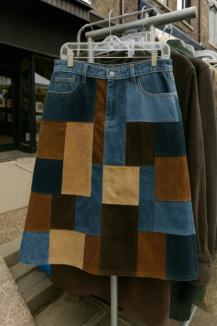 Upcycled Patchwork Skirt