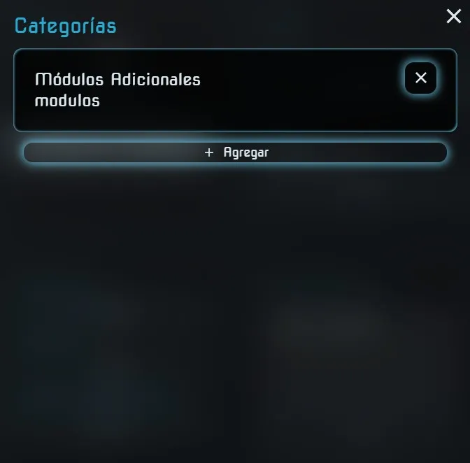 Modal categorías